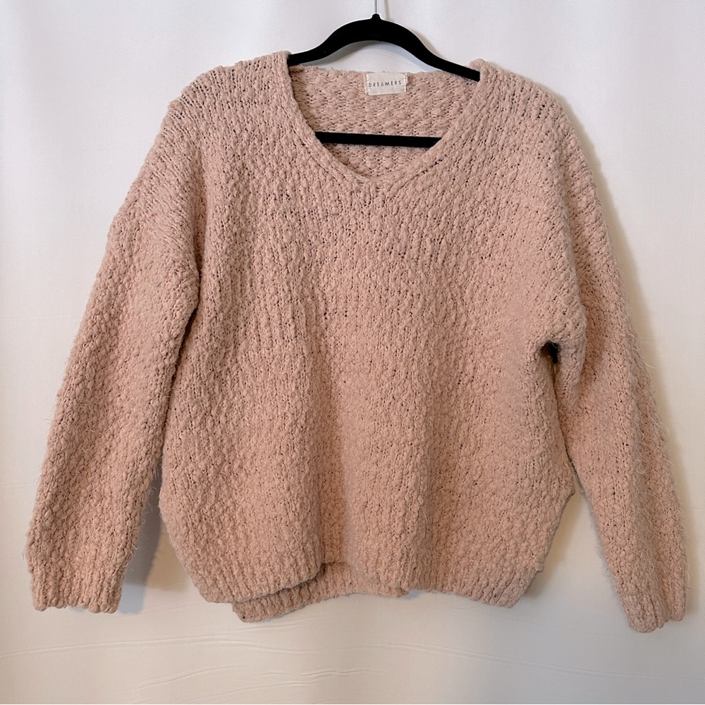 Dreamers Light Pink Fuzzy Sweater - Size M/L
